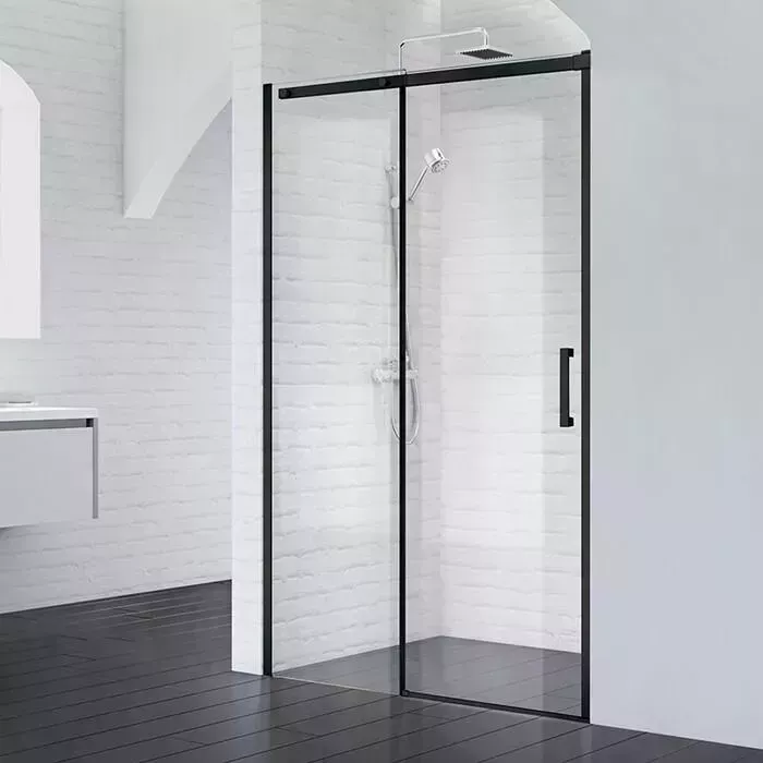 Душевая дверь BELBANGO Acqua 150х195 прозрачная, черный (ACQUA-BF-1-150-C-NERO)