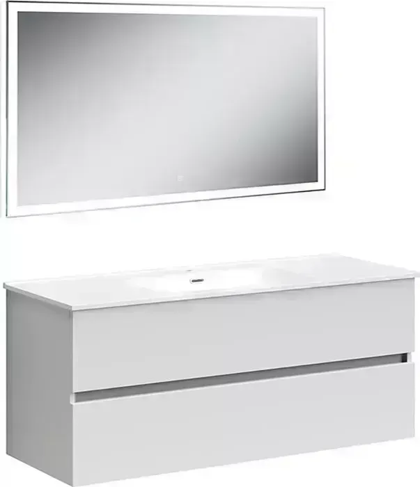 Мебель для ванной Sancos Urban 120 два ящика, белый глянец