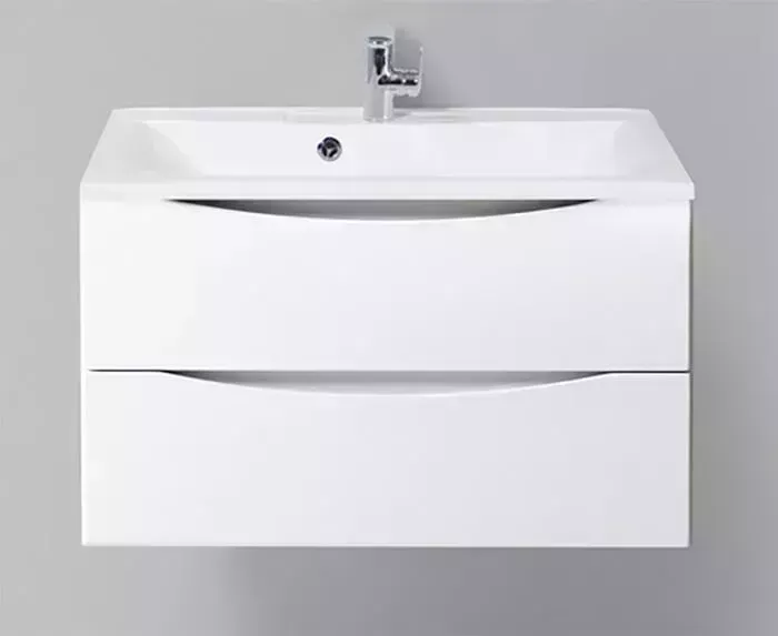 Тумба с раковиной BELBANGO с Marino-Cer 80 Bianco Lucido (MARINO-CER-800-2C-SO-BL-P, BB-0322-80-LVB)