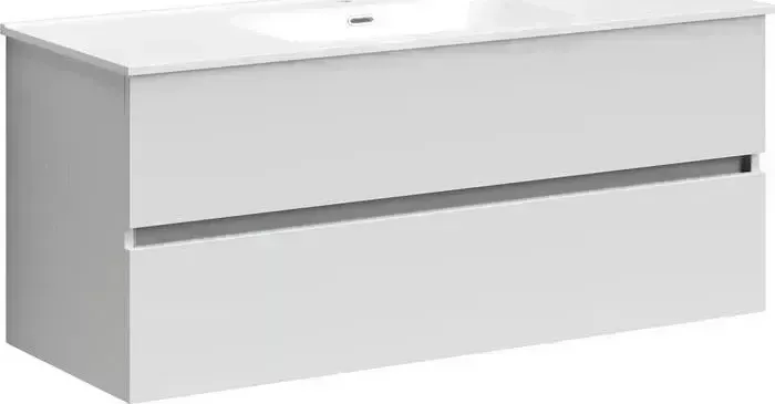 Тумба с раковиной Sancos с Urban 120 два ящика, белый глянец (UR120-1W, CN7006)