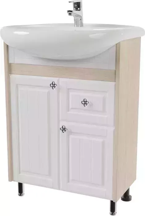 Тумба с раковиной Mixline с Версаль 60х32 белое дерево (4630099747973, 4631111132579)