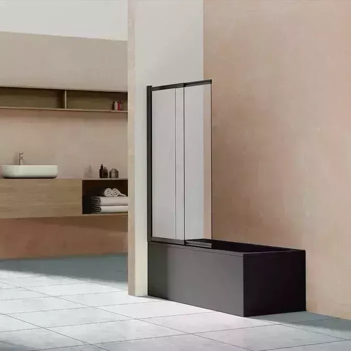 Шторка для ванны Vincea ванной VSB-1E 100x145 прозрачная, черный матовый (VSB-1E100CLB)