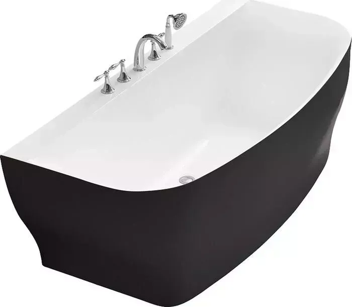 Акриловая ванна BELBANGO 165х78 черная (BB74-NERO-W0)
