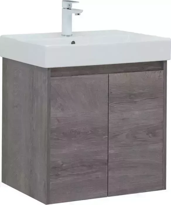 Тумба с раковиной AQUANET с Nova Lite 60 две дверки, дуб рошелье (298848, 242905)