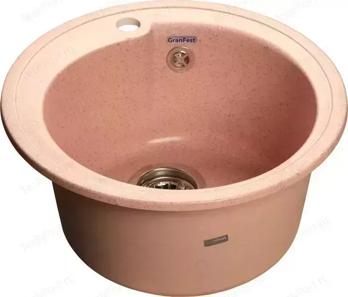 Мойка кухонная GranFest гранит D450 (Gf-R450 светло-розовая)