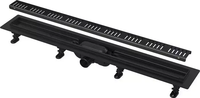 Душевой лоток AlcaPlast с решеткой Simple 10 матовый черный (APZ10BLACK-550M)