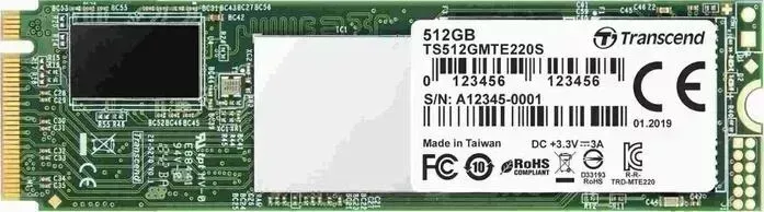 SSD накопитель TRANSCEND 512GB MTE220S, 3D TLC NAND, M.2, PCI-E 4x [ R/W - 2800/3500 MB/s]