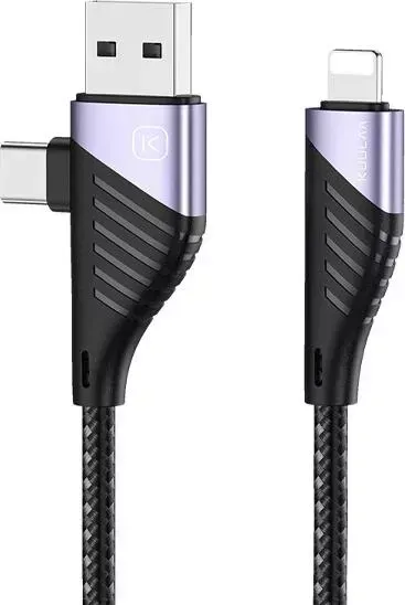 Кабель KUULAA KL-X48 2 в 1 Type C и USB-A - Lightning (8-pin)