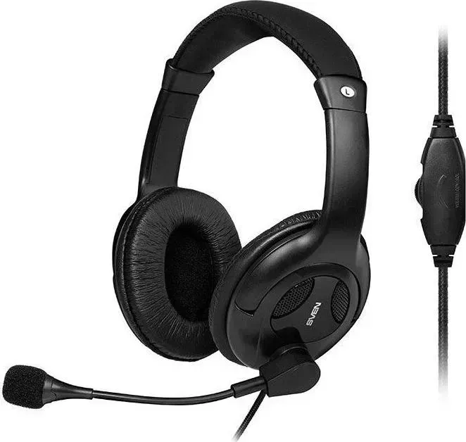Наушники SVEN с микрофоном AP-675MV черный 2.5м накладные оголовье (SV-014391) (SV-014391)