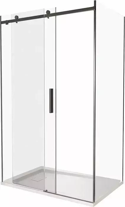 Душевой уголок Good Door Galaxy WTW+SP 110x70 с поддоном, прозрачный, черный