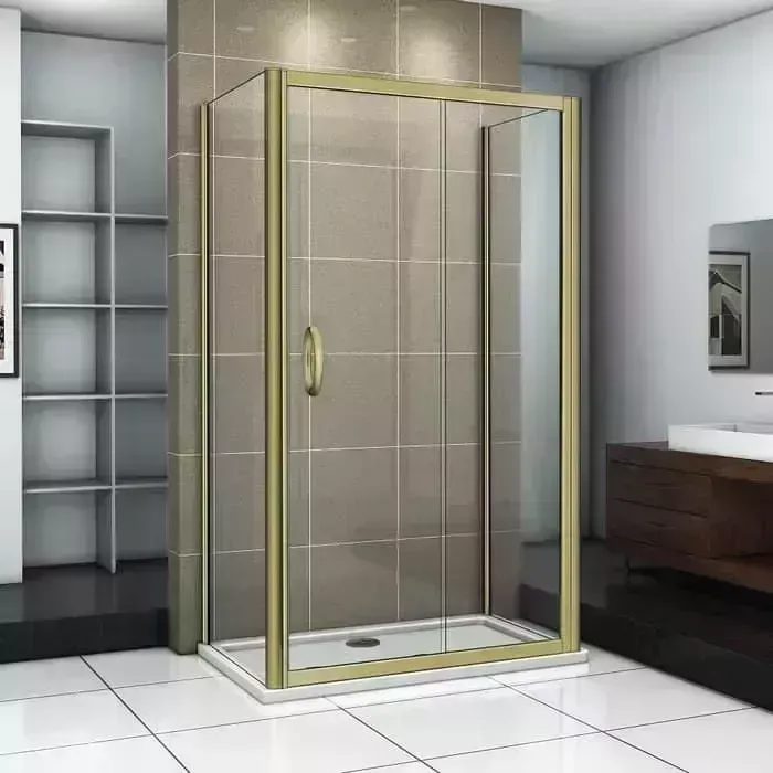 Душевой уголок Good Door Jazz WTW+SP+SP 110x80 тонированный, бронза