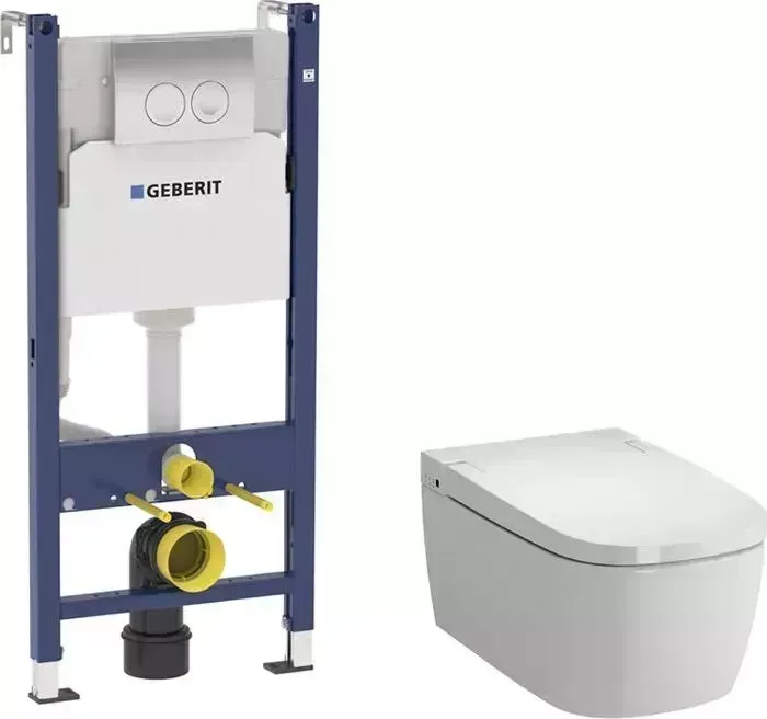Комплект унитаза с инсталляцией VITRA V-Care Basic с Geberit (5674B003-6193, 458.124.21.1)