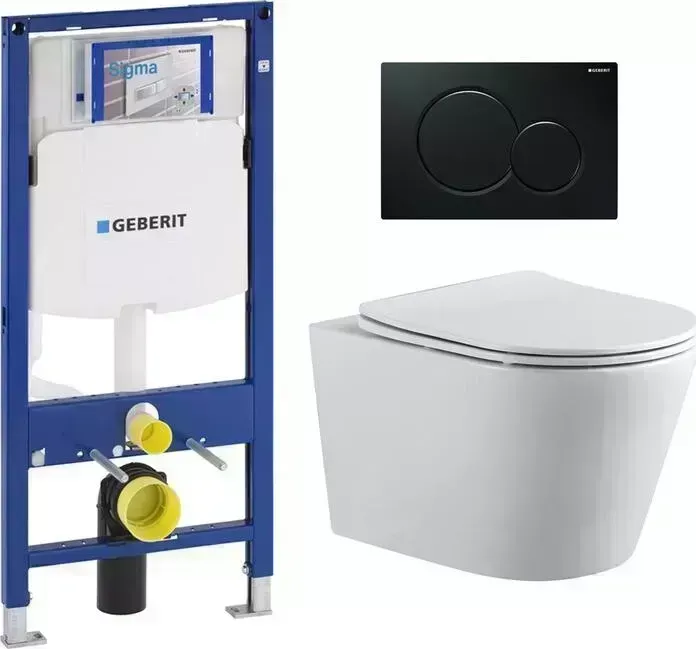 Комплект унитаза с инсталляцией AQUANET Atago 2.0 W с и сиденьем микролифт (243549, 111.300.00.5, 115.770.DW.5)