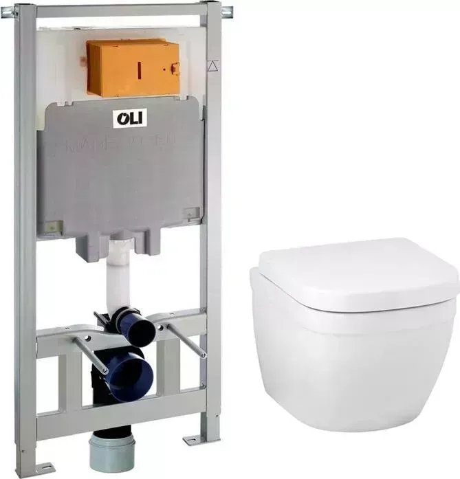 Комплект унитаза с инсталляцией Grohe Euro Ceramic с OLI, сиденье микролифт (39206000, 300573p, 39330001)