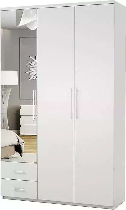 Шкаф Шарм-Дизайн трехдверный Комфорт МКЯ-32/1 150х45 с зеркалами, белый