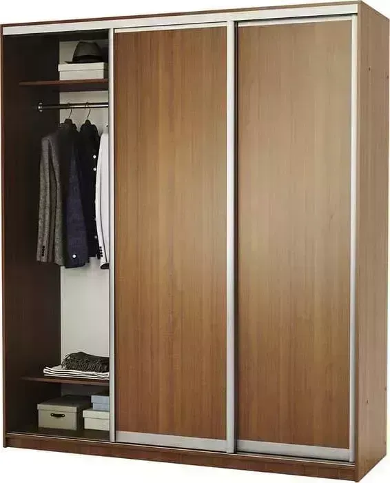 Шкаф-купе Шарм-Дизайн Премиум со штангой 220х60х220 трехдверный, орех