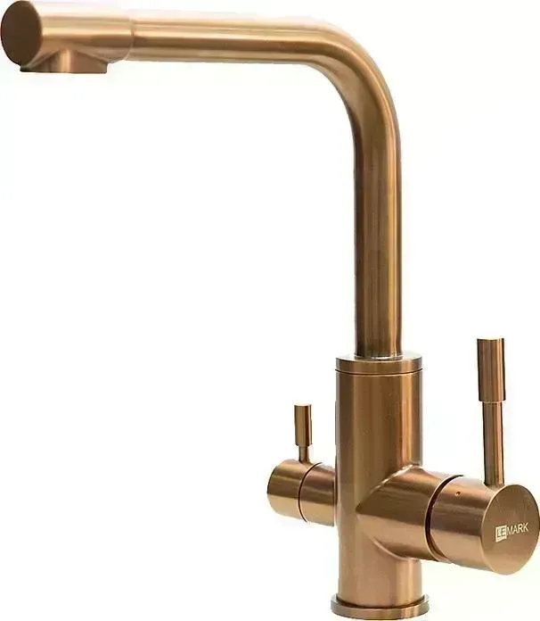 Смеситель для кухни LEMARK Expert с подключением к фильтру, розовое золото (LM5061RGN)