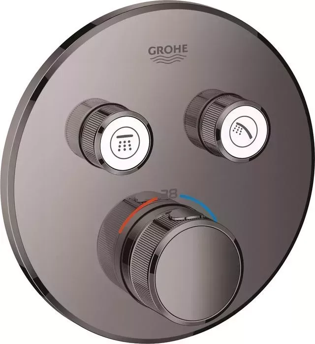 Термостат для ванны Grohe Grohtherm SmartControl на 2 выхода, с механизмом, темный графит (29119A00, 35600000)
