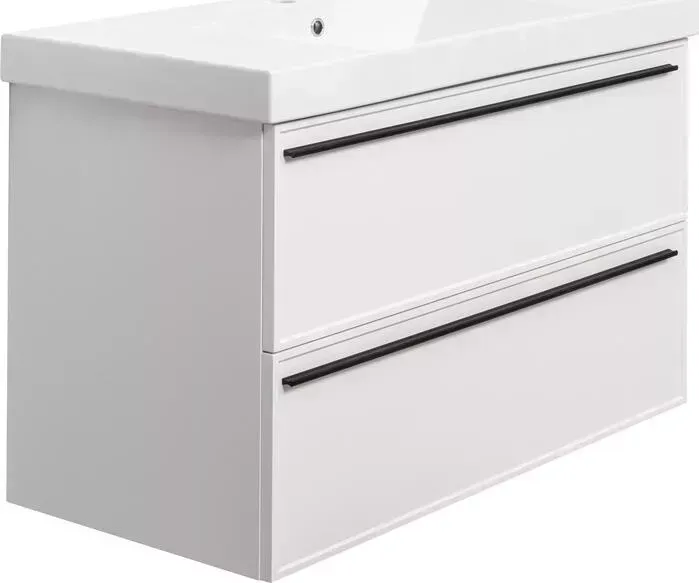Тумба под раковину La Fenice Elba Bianco Twin 100х47 белая (FNC-01-ELB-B-100-2)