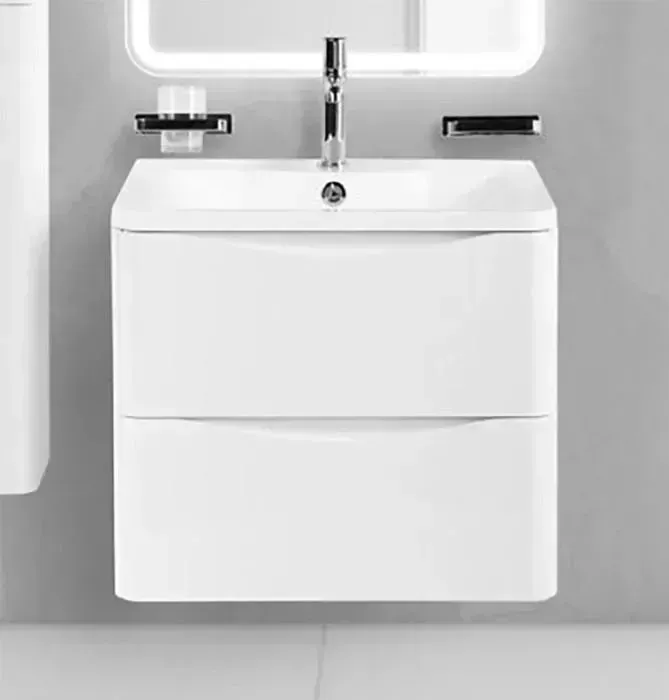Тумба под раковину BELBANGO Acqua 60 Bianco Lucido (Acqua-600-2C-SO-BL)