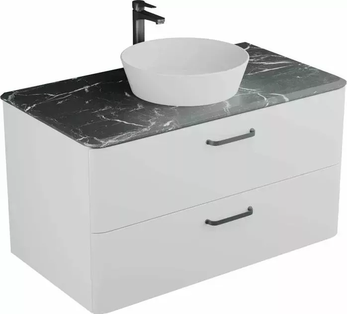 Тумба под раковину Veneciana Tibr 100х48 со столешницей, белая (510018)
