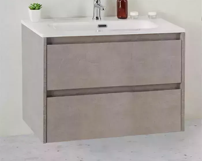Тумба под раковину BELBANGO Kraft-39 80 Cemento Grigio (KRAFT 39-800/390-2C-SO-CG)