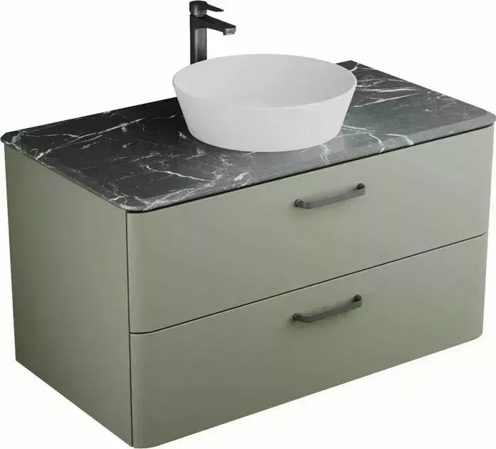 Тумба под раковину Veneciana Tibr 100х48 со столешницей, олива (510019)