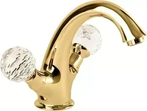 Смеситель для раковины CEZARES Atlantis , с донным клапаном, Золото 24 карат (ATLANTIS-LS1-03/24-Sw)