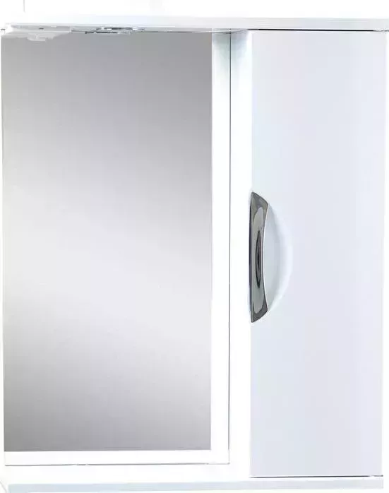 Зеркальный шкаф Emmy Милли 50х70 правое, с подсветкой, белый (mel50un1bel-r)