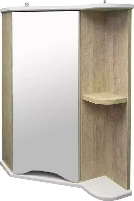 Зеркальный шкаф Mixline Корнер 56х68 угловой, дуб (4630099747942)