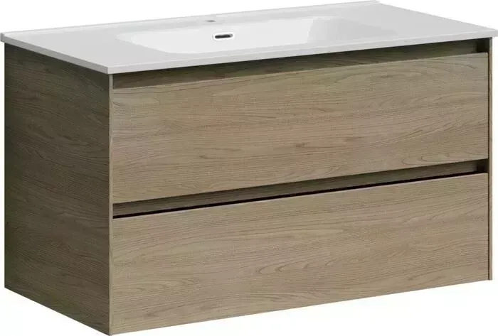 Тумба под раковину Sancos Cento 90 два ящика, карпатская ель (CN90KE)
