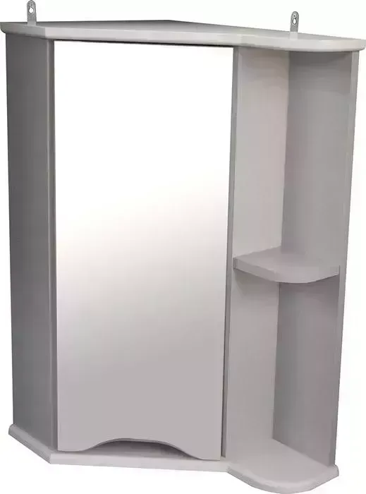 Зеркальный шкаф Mixline Корнер 56х68 угловой, серый (4630099747911)