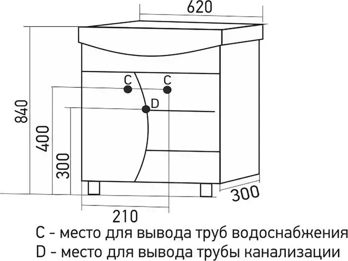 Мебель для ванной Mixline Парус 60х30 белый