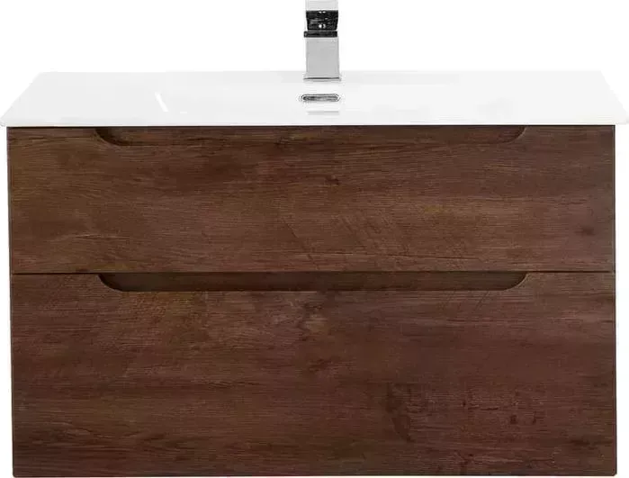 Тумба с раковиной BELBANGO с Etna-H60 100 Rovere Moro (ETNA-H60-1000-2C-SO-RW-P, BB1000ETL)