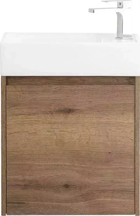 Тумба с раковиной BELBANGO с Kraft Mini 50 правая, Rovere Tabacco (KRAFT MINI-500/260-1A-SO-RT-R, 7045-KL)