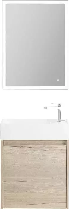 Мебель для ванной BELBANGO Kraft Mini 50 правая, Rovere Galifax Bianco
