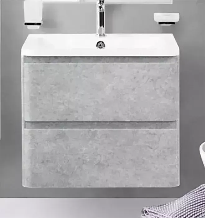 Тумба с раковиной BELBANGO с Albano 70 подвесная, Cemento Verona Grigio (Albano-700-2C-SO-CVG, BB700/455-LV-MR-ALR)