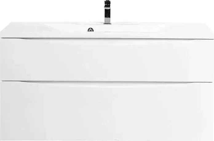 Тумба с раковиной BELBANGO с Marino-H60 110 Bianco Lucido (MARINO-H60-1100-2C-SO-BL-P, BB1100/450-LV-MR-PR)