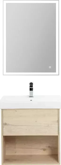 Мебель для ванной BELBANGO Neon 60 один ящик, Pino Bianco