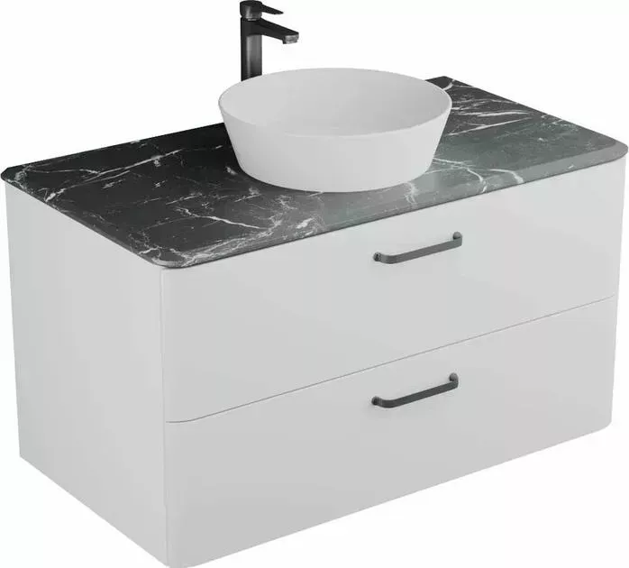 Тумба с раковиной Veneciana с Tibr 100х48 со столешницей, белая (510018, 4630055557615)