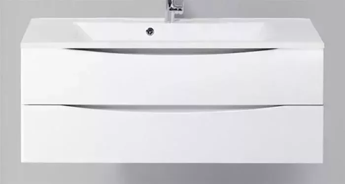 Тумба с раковиной BELBANGO с Marino 110 Bianco Lucido (MARINO-1100-2C-SO-BL-P, BB1100/450-LV-MR-PR)