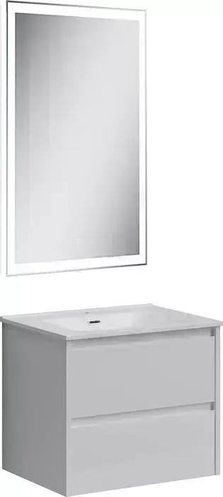 Мебель для ванной Sancos Libra 60 два ящика, белый глянец
