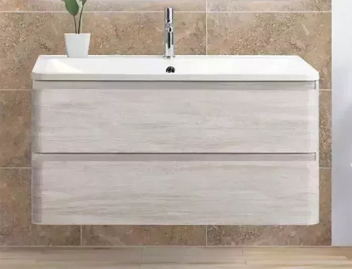 Тумба с раковиной BELBANGO с Albano 120 подвесная, Rovere Vintage Bianco (Albano-1200-2C-SO-RVB, BB1200/455-LV-MR-ALR)
