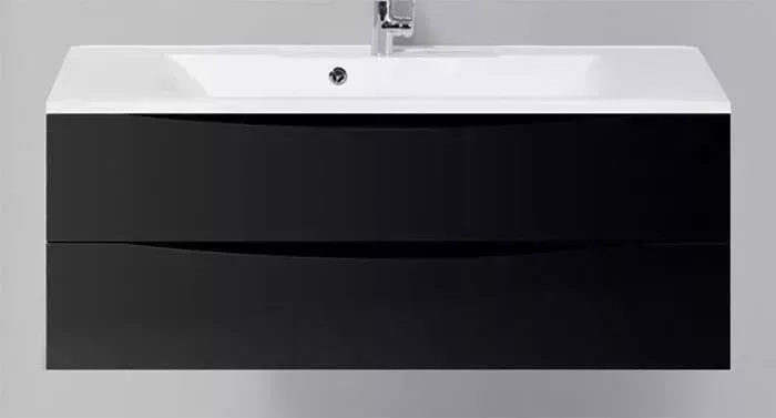 Тумба с раковиной BELBANGO с Marino 110 Nero Lucido (MARINO-1100-2C-SO-NL-P, BB1100/450-LV-MR-PR)