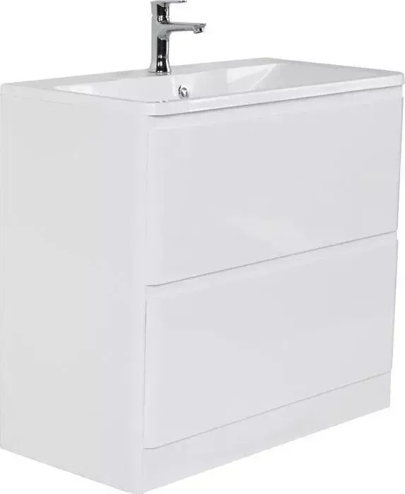 Тумба с раковиной BELBANGO с Albano 70 напольная, Bianco Lucido (Albano-700-2C-PIA-BL, BB700/455-LV-MR-ALR)