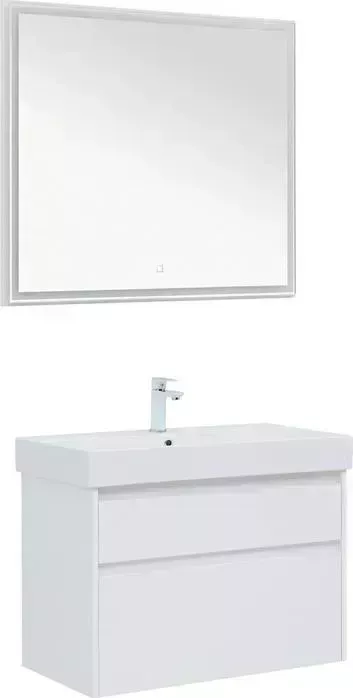 Мебель для ванной AQUANET Nova Lite 85 два ящика, белый глянец