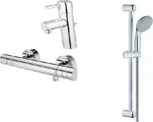 Комплект смесителей Grohe Grotherm 117643, хром