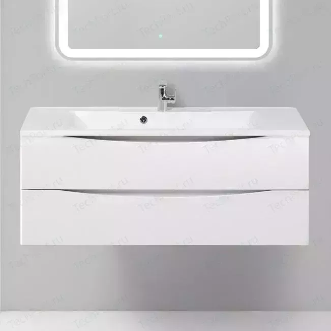 Тумба с раковиной BELBANGO с Marino 120 bianco opaco (MARINO-1200-2C-SO-BO-P, BB1200/450-LV-MR-PR)