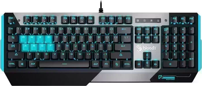 Клавиатура A4TECH Bloody B865 механическая серый/черный USB for gamer (B865 ICE BLUE)