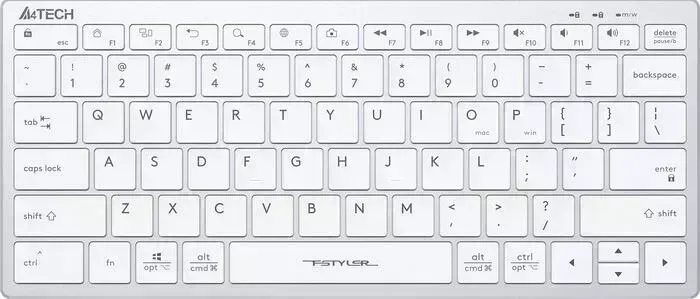 Клавиатура A4TECH Fstyler FX51 белый USB slim Multimedia (FX51 WHITE)